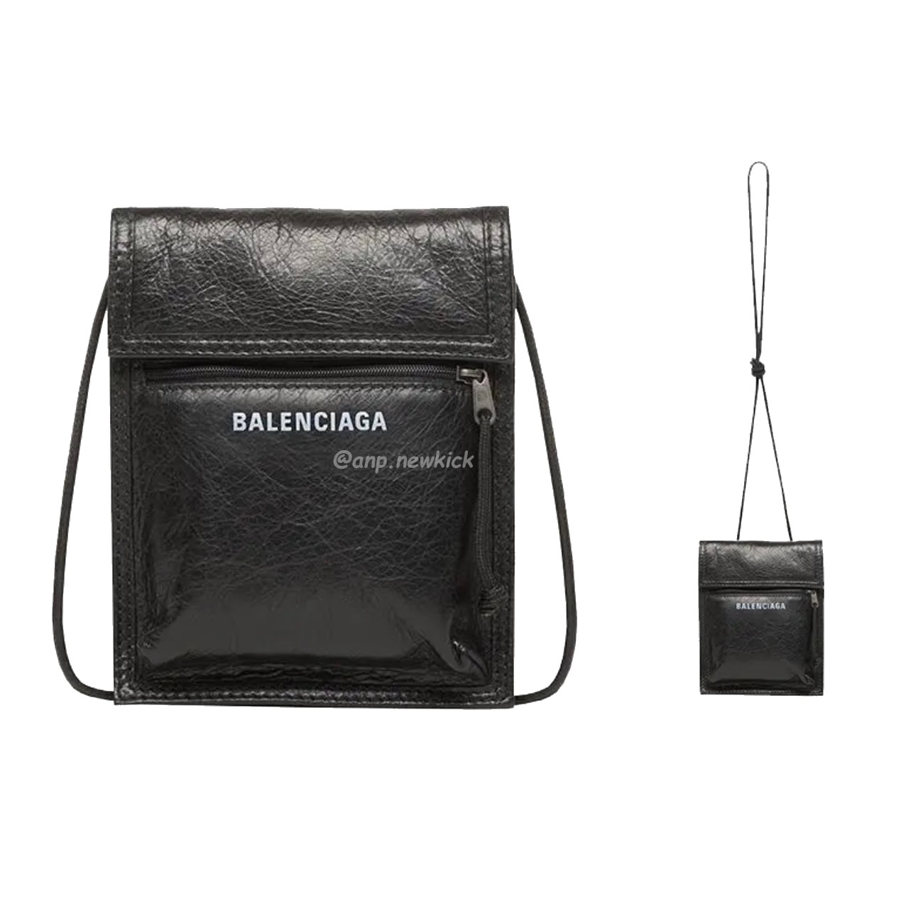 Balenciaga Explorer Arena Cracked Leather Messenger Bag Black (7) - newkick.org